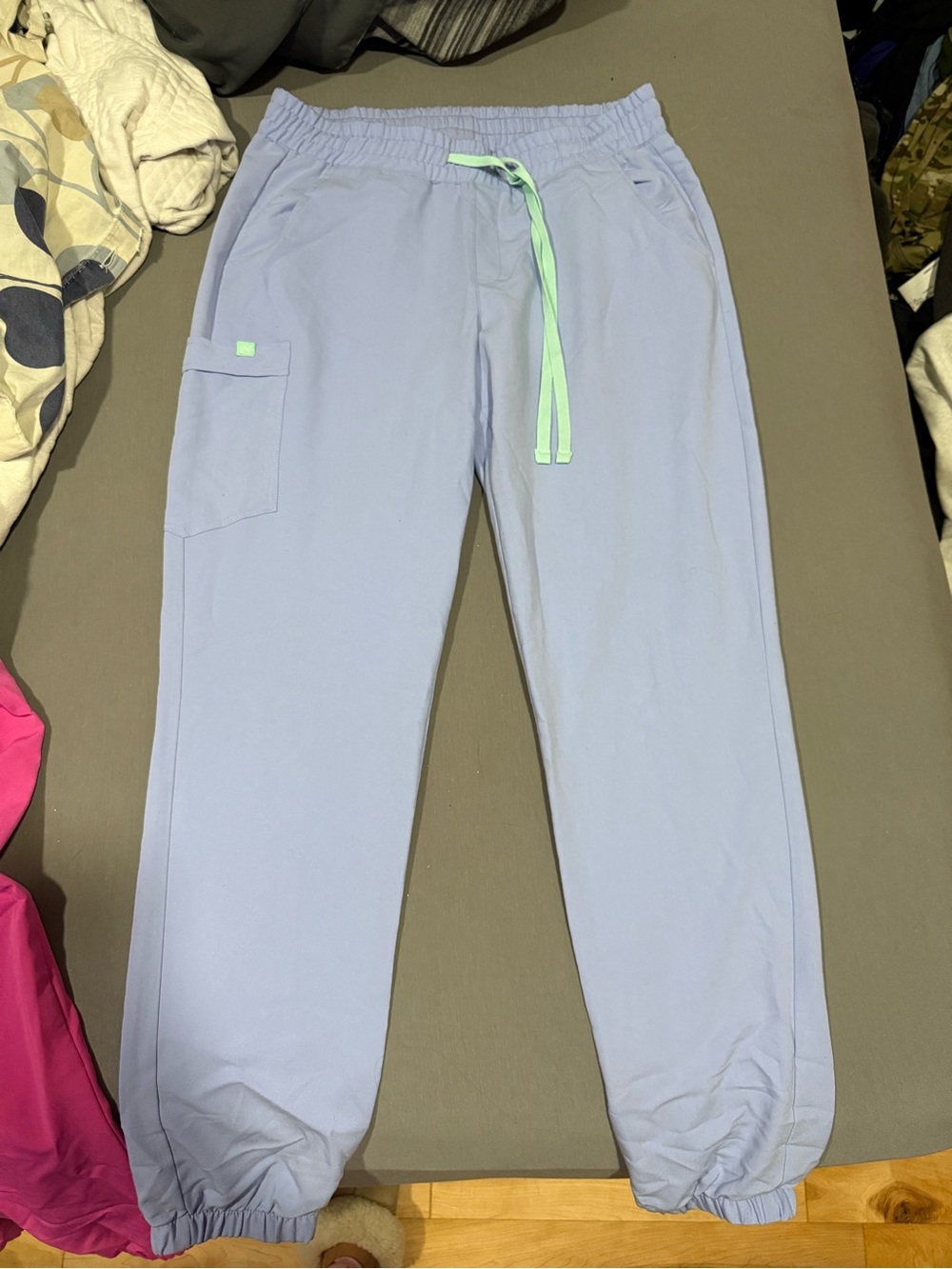 Everyday Lavender Joggers with Mint Drawstring